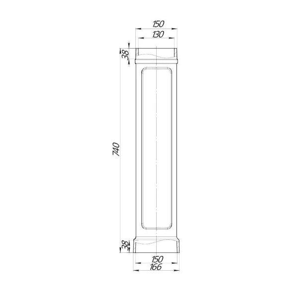Чугунный дымоход 130/740